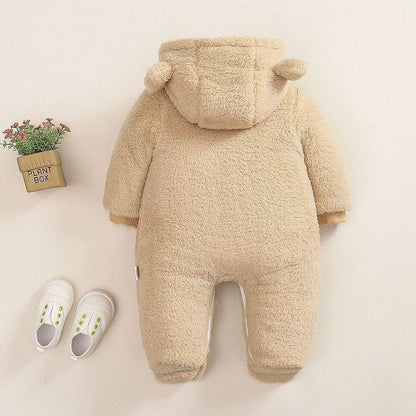 Baby Infant Boy Girl Winter Warm Snowsuit Outwear Newborn Hooded Footed Romper Jumpsuit for 0-18 Months